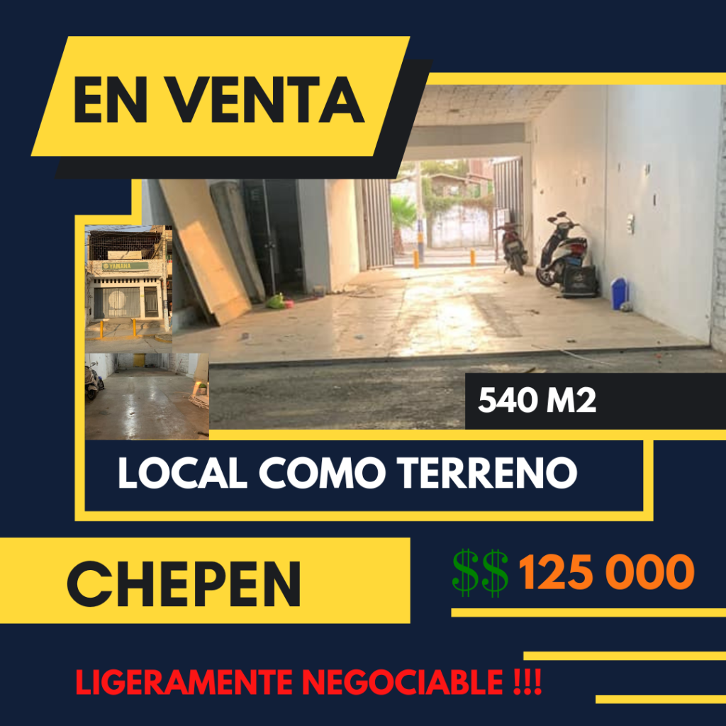 local como terreno en chepen de 540m2