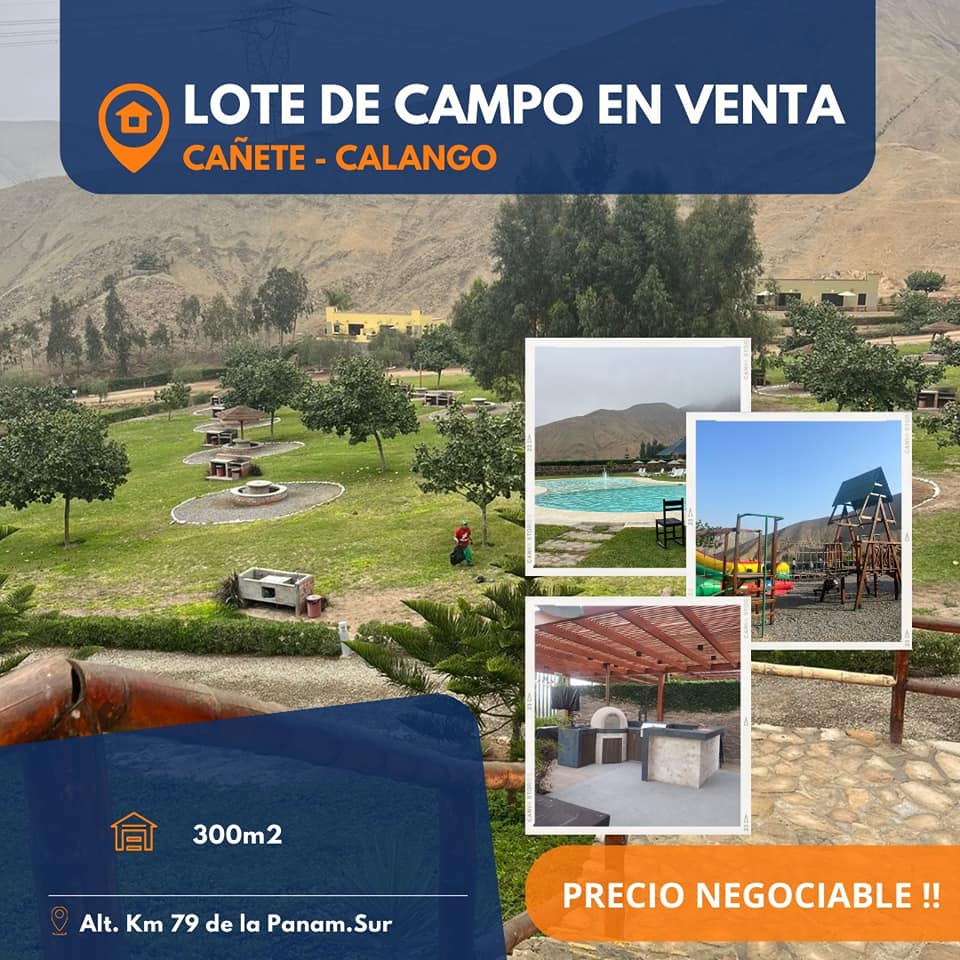 lote en venta en cañete calango de 300m2