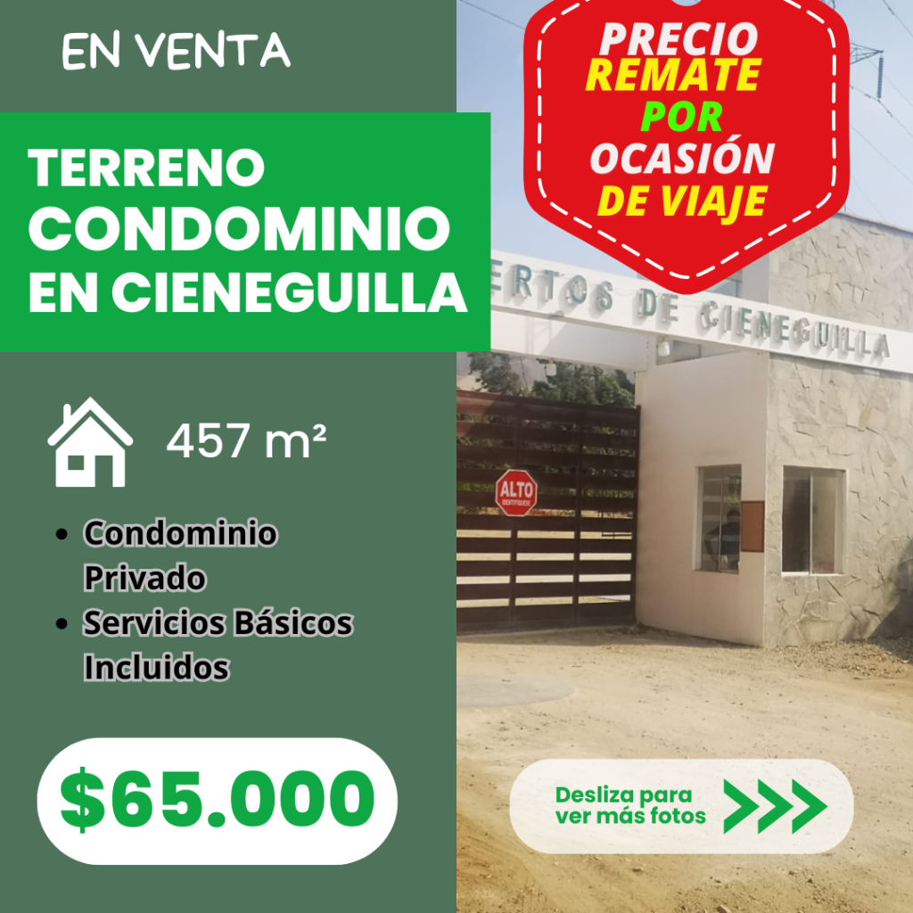 terreno condominio en venta en cieneguilla lima