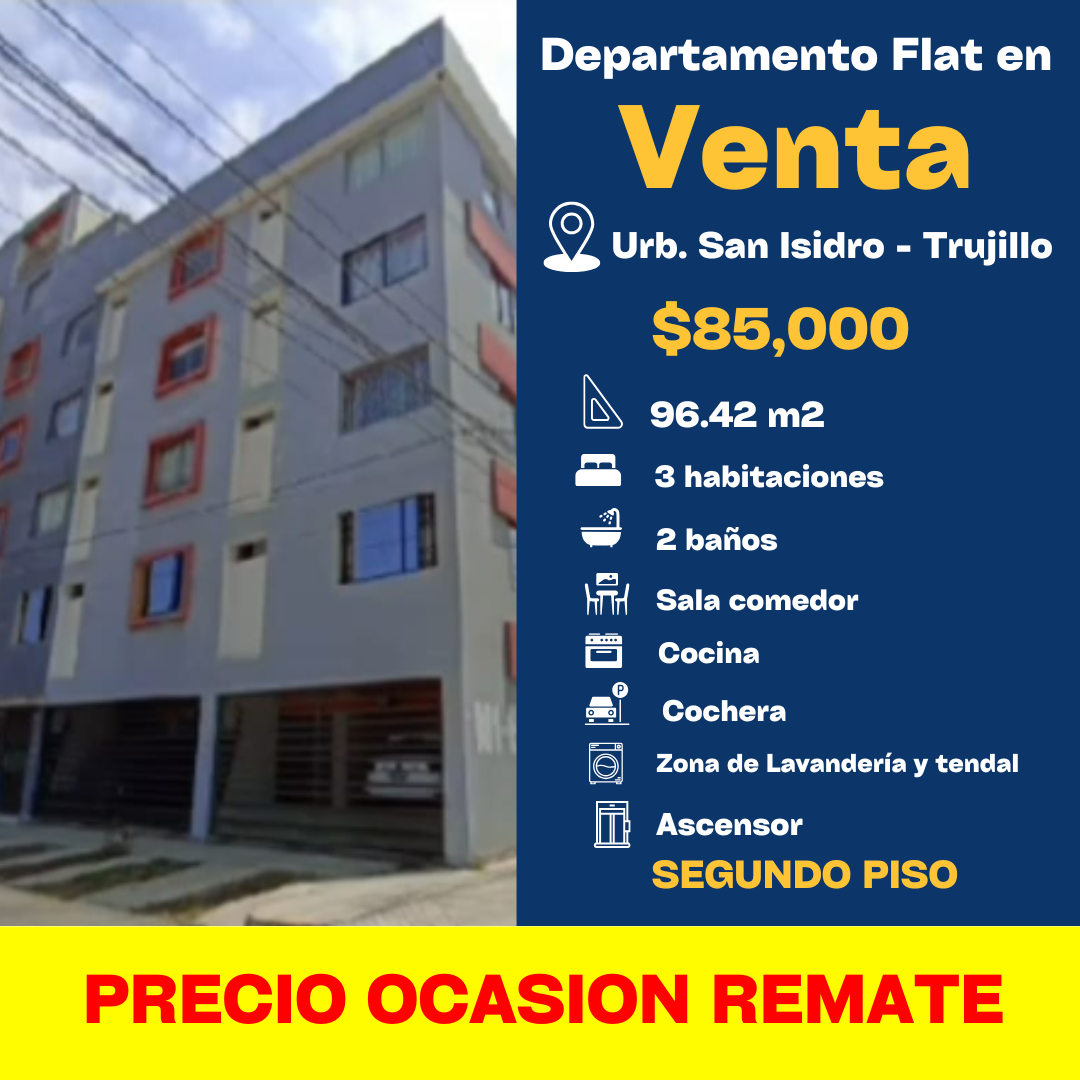 departamento en venta en trujillo 96m2